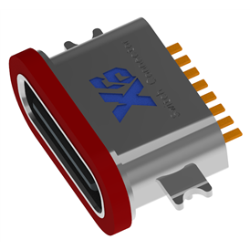 XB-TYPE C 8P-6 USB-TYPE C 8P Spüle Platte 0.8 Anti-Quallen Sitz L=6.7mm (mit Stahlblech) (Zinklegierung Schale)